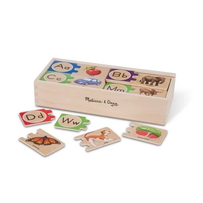 Melissa & Doug Melissa & Doug Self-Correcting Alphabet Wooden Puzzles With Storage Box 27pc 3 Melissa & Doug Melissa & Doug Self-Correcting Alphabet Wooden Puzzles With Storage Box 27pc - Image 3