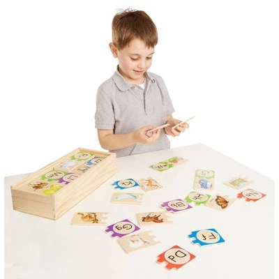 Melissa & Doug Melissa & Doug Self-Correcting Alphabet Wooden Puzzles With Storage Box 27pc 7 Melissa & Doug Melissa & Doug Self-Correcting Alphabet Wooden Puzzles With Storage Box 27pc - Image 7