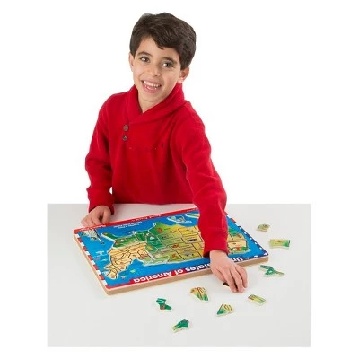 Melissa & Doug Melissa & Doug USA Map Sound Puzzle - Wooden Peg Puzzle With Sound Effects (40pc) 2 Melissa & Doug Melissa & Doug USA Map Sound Puzzle - Wooden Peg Puzzle With Sound Effects (40pc) - Image 2