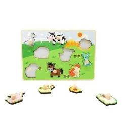 Leo & Friends Farm Animal Peg Puzzle for 24-Months+