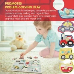Leo & Friends Vehicle Peg Puzzle for 24-Months+ 9 Leo & Friends Vehicle Peg Puzzle for 24-Months+ -Puzzles Sales 2022 unnamed file 5588