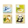 Quercetti Mix-N-Match Wood Puzzle, Endangered Animals