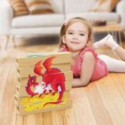 Quercetti Mix-N-Match Wood Puzzle, Fantasy Animals -Puzzles Sales 2022 unnamed file 5625