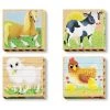 Quercetti Mix-N-Match Wood Puzzle, Baby Farm Animals