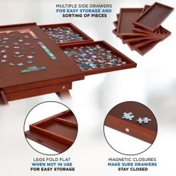 Jumbl 1500-Piece Puzzle Board Rack w/Mat | 27 x 35 Wooden Jigsaw Puzzle Table w/ 6 Storage & Sorting Drawers | Smooth Plateau Fiberboard Work Surface & Reinforced Hardwood | for Games & Puzzles 12 Jumbl 1500-Piece Puzzle Board Rack w/Mat | 27 x 35 Wooden Jigsaw Puzzle Table w/ 6 Storage & Sorting Drawers | Smooth Plateau Fiberboard Work Surface & Reinforced Hardwood | for Games & Puzzles -Puzzles Sales 2022 unnamed file 5641