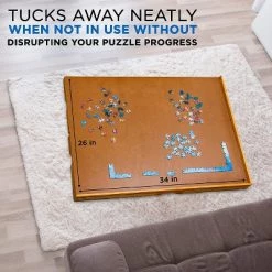 Jumbl Puzzle Board | 27” x 35” Wooden Jigsaw Puzzle Table w/ 6 Drawers | Puzzles Up to 1,500 Pieces