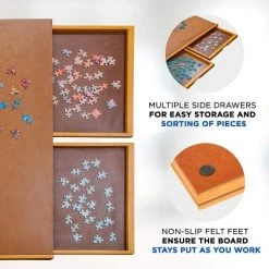 Jumbl Puzzle Board | 27” x 35” Wooden Jigsaw Puzzle Table w/ 6 Drawers | Puzzles Up to 1,500 Pieces -Puzzles Sales 2022 unnamed file 5676