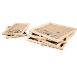 Toynk Shantou South Toys Factory Wooden Jigsaw Puzzle Table | Puzzle Storage System | 35 x 2 x 28 Inches
