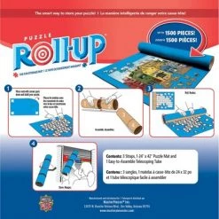 MasterPieces Accessories - Jigsaw Puzzle Roll-Up Mat & Stow Box, 42"x24", Fits 1500 Pieces