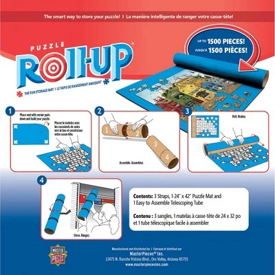 MasterPieces Accessories - Jigsaw Puzzle Roll-Up Mat & Stow Box, 42"x24", Fits 1500 Pieces 1 MasterPieces Accessories - Jigsaw Puzzle Roll-Up Mat & Stow Box, 42"x24", Fits 1500 Pieces