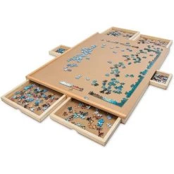 SkyMall Puzzle Board | Premium Wooden Jigsaw Puzzle Table with 4 Magnetic Removable Storage & Sorting Drawers | Smooth Plateau Work Surface & Reinforced Hardwood Construction -Puzzles Sales 2022 unnamed file 5722