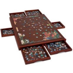 Jumbl 1000-Piece Puzzle Board w/Mat | 23 x 31 Wooden Jigsaw Puzzle Table w/ 6 Removable Storage & Sorting Drawers | Smooth Plateau Fiberboard Work Surface & Reinforced Hardwood | for Games & Puzzles 16 Jumbl 1000-Piece Puzzle Board w/Mat | 23 x 31 Wooden Jigsaw Puzzle Table w/ 6 Removable Storage & Sorting Drawers | Smooth Plateau Fiberboard Work Surface & Reinforced Hardwood | for Games & Puzzles -Puzzles Sales 2022 unnamed file 5739