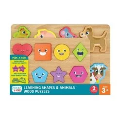 Chuckle & Roar Chuckle & Roar Shapes & Animals Learning Kids Puzzles 2pk