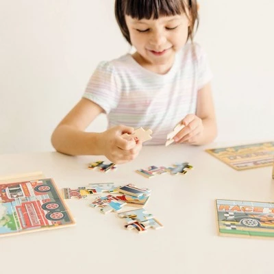 Melissa & Doug Melissa & Doug Vehicles 4-in-1 Wooden Jigsaw Puzzles in a Storage Box - 49pc 4 Melissa & Doug Melissa & Doug Vehicles 4-in-1 Wooden Jigsaw Puzzles in a Storage Box - 49pc - Image 4