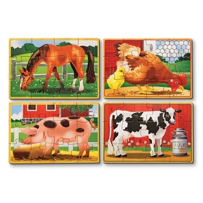 Melissa & Doug Melissa & Doug Farm 4-in-1 Wooden Jigsaw Puzzles in a Storage Box (48pc total) 5 Melissa & Doug Melissa & Doug Farm 4-in-1 Wooden Jigsaw Puzzles in a Storage Box (48pc total) - Image 5