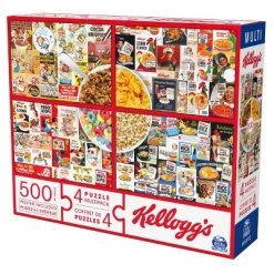 Spin Master Puzzles Spin Master Kellogg's Cereal 4 Pack Puzzle Set - 500pc -Puzzles Sales 2022 unnamed file 5857