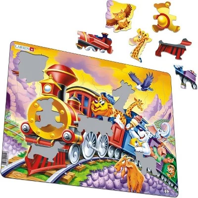 Larsen Puzzles Circus Train Kids Puzzle Set - 2pk 2 Larsen Puzzles Circus Train Kids Puzzle Set - 2pk - Image 2