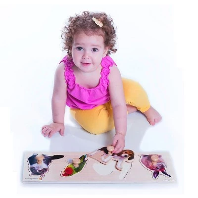 Edushape Large Knob Animal Puzzles - 2 Sets with 4 Animals - 12 Months and Up 2 Edushape Large Knob Animal Puzzles - 2 Sets with 4 Animals - 12 Months and Up - Image 2