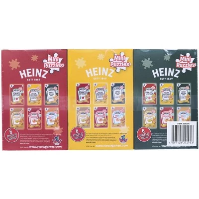 YWOW Games Heinz Sauces 50 Piece Jigsaw Puzzle 3-Pack | Relish | Mustard | Ketchup 1 YWOW Games Heinz Sauces 50 Piece Jigsaw Puzzle 3-Pack | Relish | Mustard | Ketchup