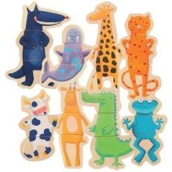 Djeco Magnetic Animal Puzzle Set - 14 Silly Animal Puzzles