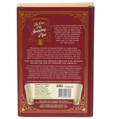 Professor Puzzle USA, Inc. Sherlock Holmes The Case of the Smoking Pipe Brain Teaser Puzzle 3 Professor Puzzle USA, Inc. Sherlock Holmes The Case of the Smoking Pipe Brain Teaser Puzzle - Image 3