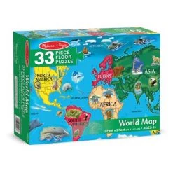 Melissa & Doug Melissa And Doug World Map Jumbo Floor Puzzle 33pc