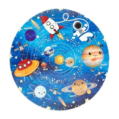 Blue Panda 48 Piece Solar System Floor Puzzle, Round Outer Space Jigsaw Toy for Kids Playroom, 19 In 3 Blue Panda 48 Piece Solar System Floor Puzzle, Round Outer Space Jigsaw Toy for Kids Playroom, 19 In - Image 3