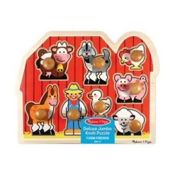 Melissa & Doug Melissa & Doug Farm Animals Jumbo Knob Wooden Puzzle (8pc) -Puzzles Sales 2022 unnamed file 7