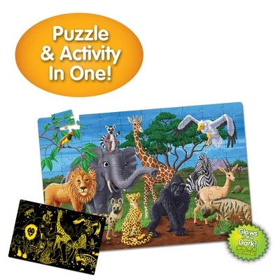 The Learning Journey International The Learning Journey Puzzle Doubles! Glow in the Dark! Wildlife (100 pieces) 2 The Learning Journey International The Learning Journey Puzzle Doubles! Glow in the Dark! Wildlife (100 pieces) - Image 2
