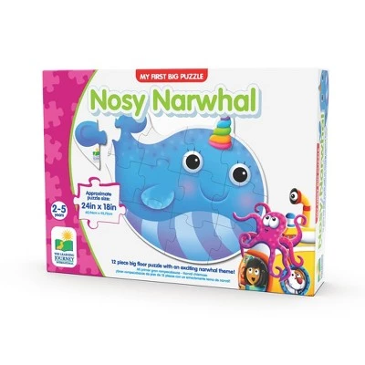 The Learning Journey International The Learning Journey My First Big Floor Puzzle Nosy Narwhal (12 pieces) 3 The Learning Journey International The Learning Journey My First Big Floor Puzzle Nosy Narwhal (12 pieces) - Image 3