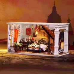 Hands Craft DIY 3D Wooden Puzzles - Miniature House: Paris Midnight