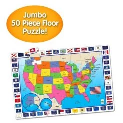 The Learning Journey International The Learning Journey Jumbo Floor Puzzles USA Map (50 pieces)