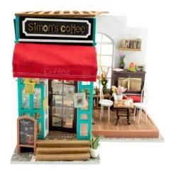 Hands Craft DIY 3D Wooden Puzzles - Miniature House: Simon's Coffee