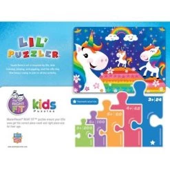 MasterPieces Lil Puzzler 24 Piece Jigsaw Puzzle for Kids - Rainbow Unicorns - 19"x14" -Puzzles Sales 2022 unnamed file 928