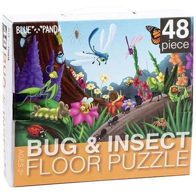 Blue Panda Floor Puzzles – 48 Piece Giant Floor Puzzle, Bugs and Insects Jumbo Preschool Jigsaw Puzzles, Toy Puzzles for Kids Ages 3-5, 1.9 x 2.9 Feet 4 Blue Panda Floor Puzzles – 48 Piece Giant Floor Puzzle, Bugs and Insects Jumbo Preschool Jigsaw Puzzles, Toy Puzzles for Kids Ages 3-5, 1.9 x 2.9 Feet - Image 4